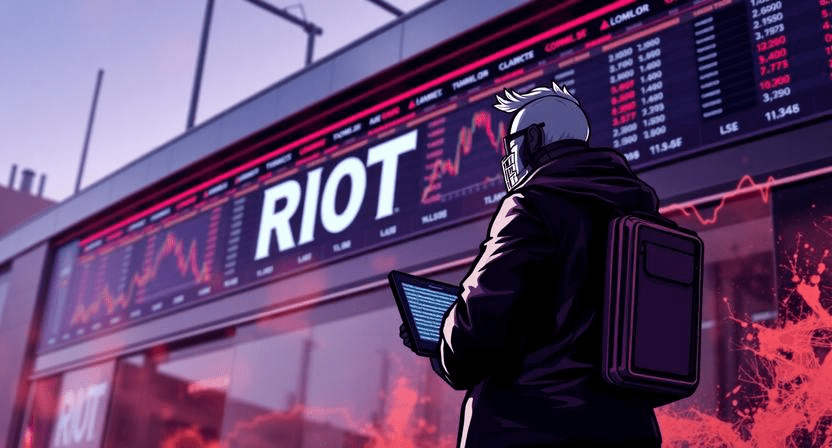 Riot stock market analysis with Bitcoin mining and RIOT share price chart