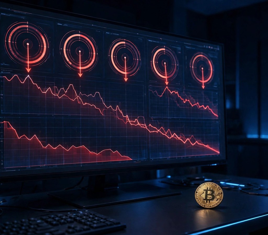 On-chain dashboard showing negative Bitcoin spot demand and Coinbase premium